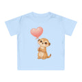 'Little Meerkat with Heart Balloon' Baby T-shirt met de tekst