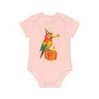 'Een kleurrijke verjaardag' Babyrompertje met korte mouwen