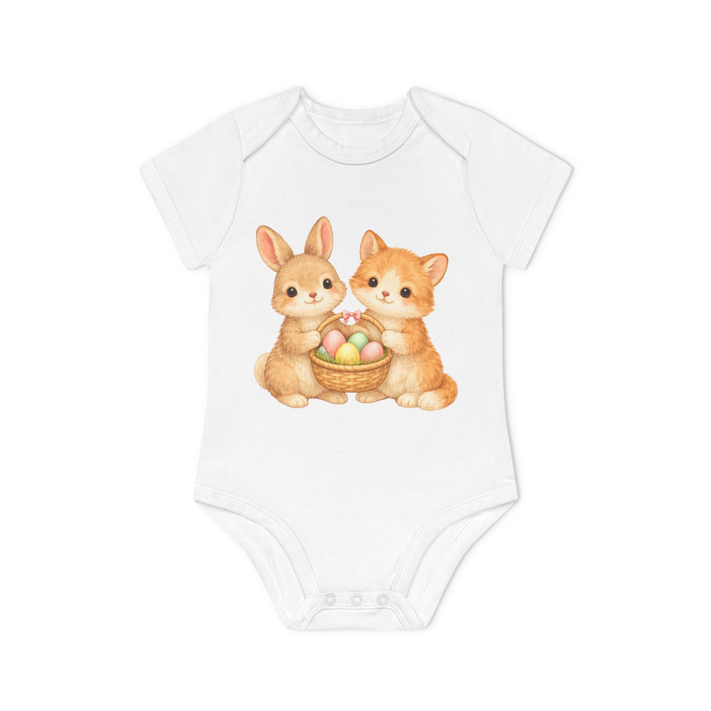 'Best Friends Easter Basket' babyrompertje met korte mouwen