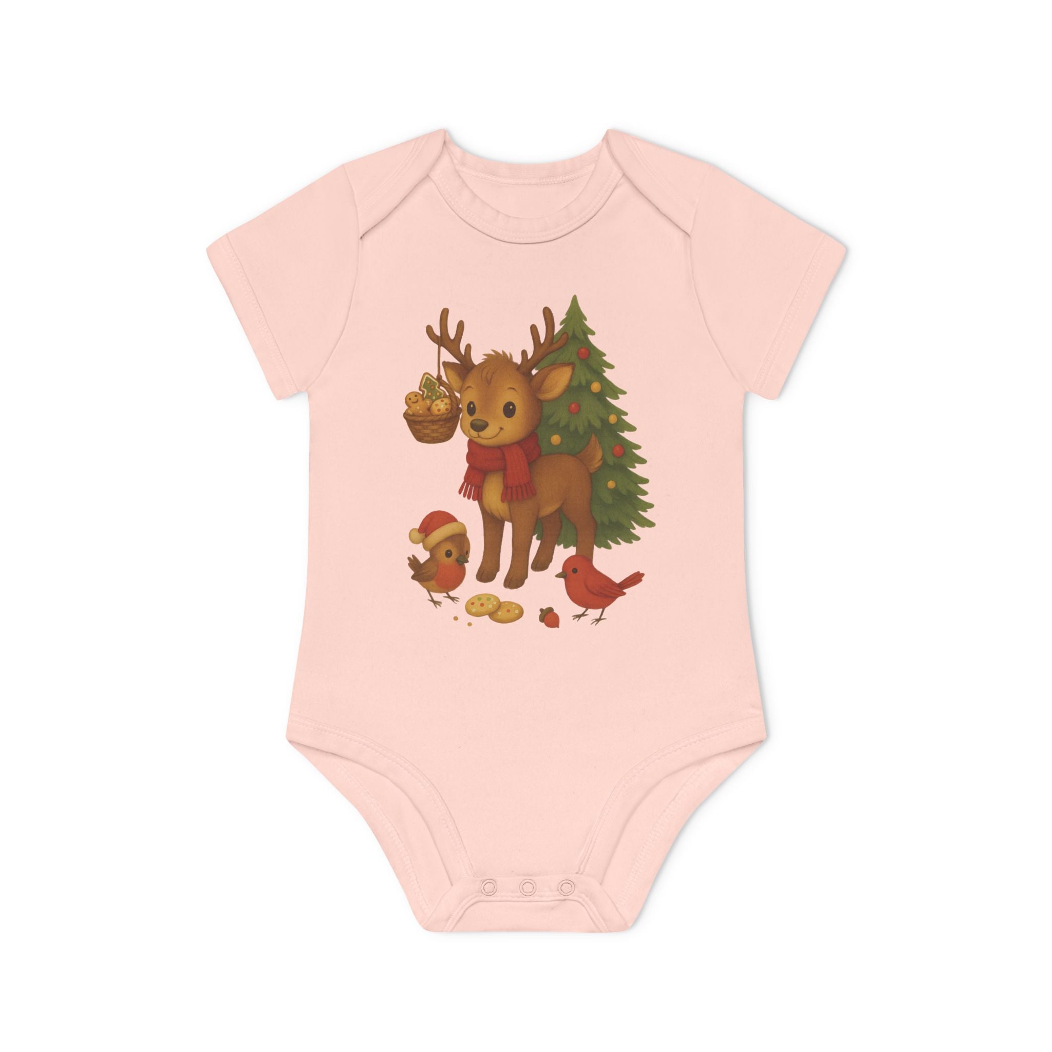 'Kerstkoekjes met liefde' babyromper korte mouw