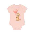'Little Meerkat with Heart Balloon' Babyrompertje met korte mouwen