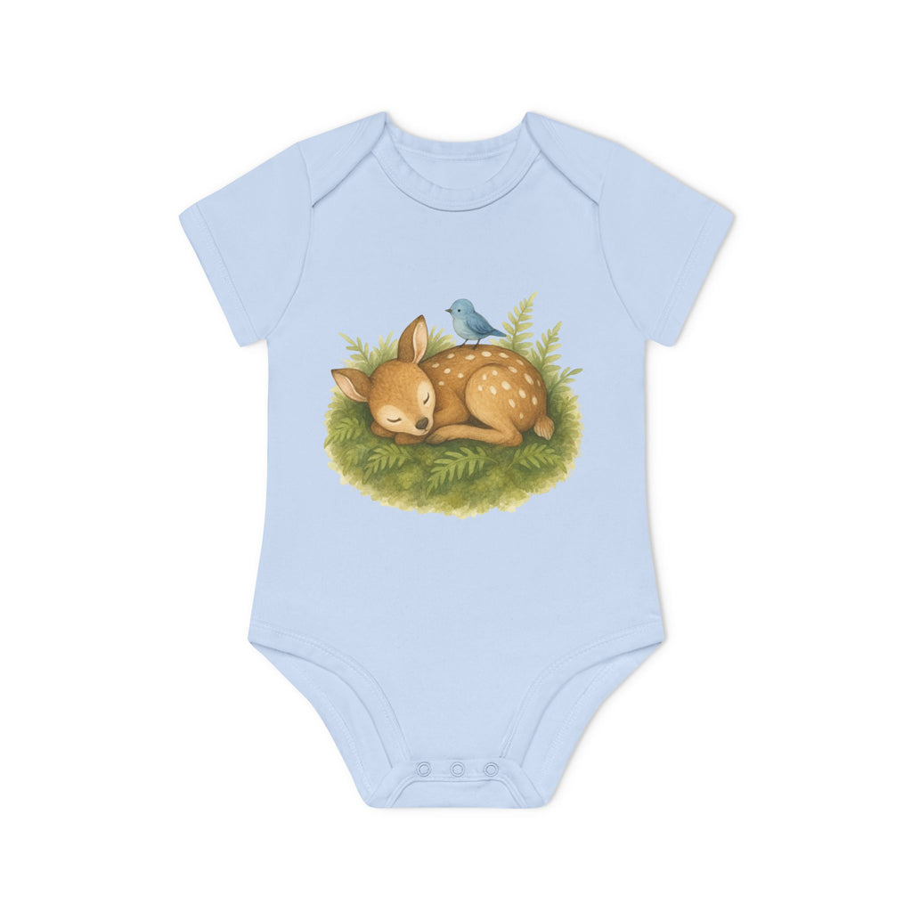 'Sleeping Fawn in the Forest' Babyrompertje met korte mouwen