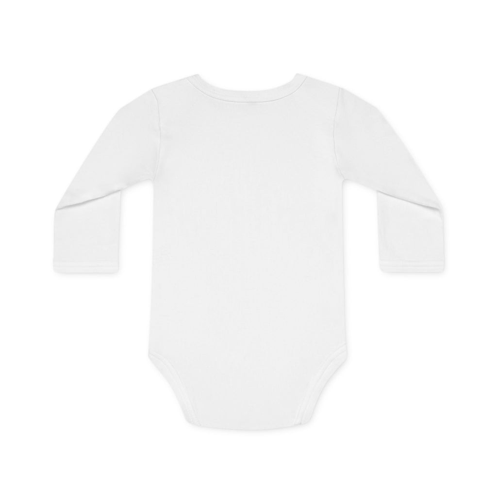 'Penguin with Cake having fun' baby bodysuit long-sleeve