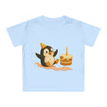 'Pinguïn met taart heeft plezier' Baby t-shirt