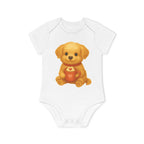 'Cup of love puppy' babyrompertje met korte mouwen