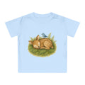 'Sleeping Fawn in the Forest' Baby T-shirt met de tekst