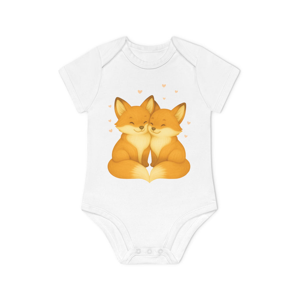 'Foxes in love' Babyrompertje met korte mouwen
