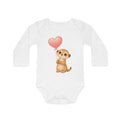 'Little Meerkat with Heart Balloon' babyrompertje met lange mouwen