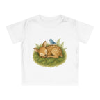 'Sleeping Fawn in the Forest' Baby T-shirt met de tekst