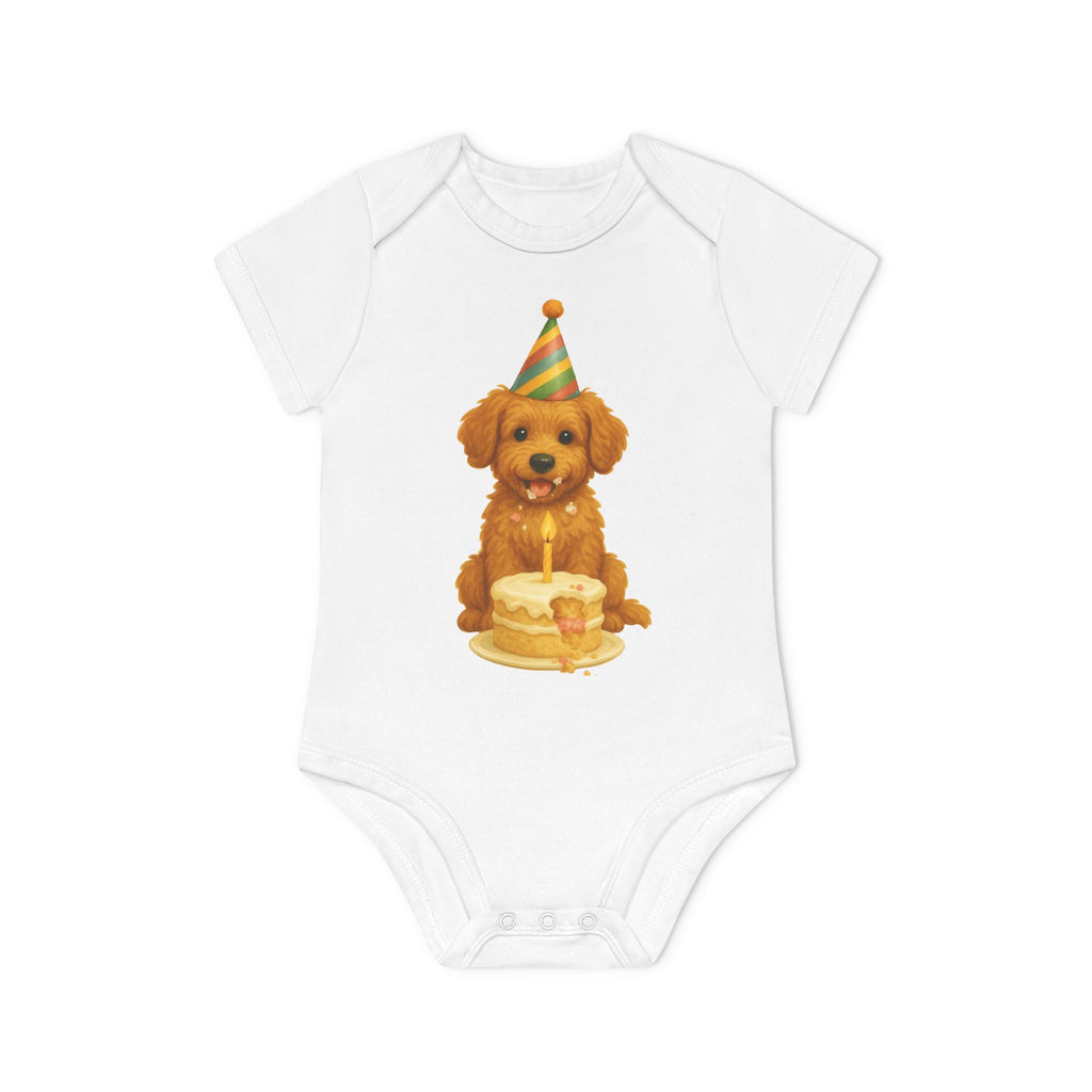 'Puppy Birthday Party' baby bodysuit short-sleeve