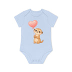 'Little Meerkat with Heart Balloon' Babyrompertje met korte mouwen